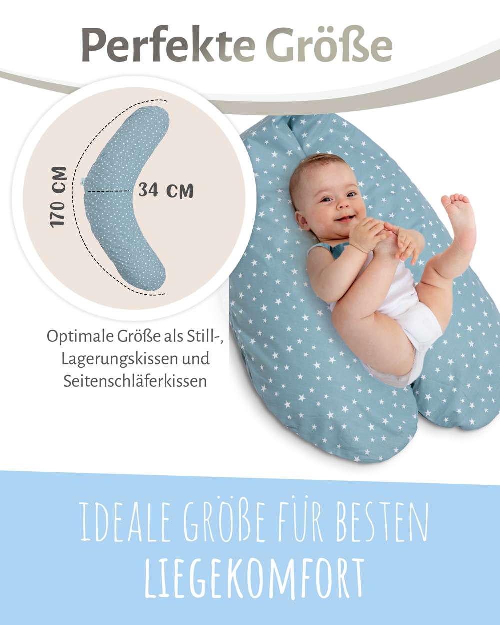 600-913 pic Bear Stillkissen Medium 170 cm, Blumen grau