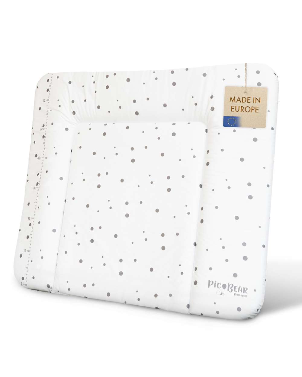 607-A113 pic Bear weiche Wickelauflage HONEY 85 x 72 cm, Punkte Weissgrau