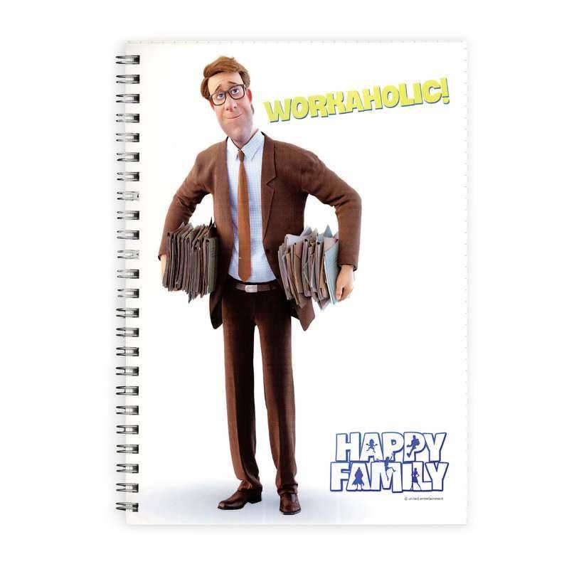 EP-79302 Happy Family Notizbuch Frank A5 - weiss