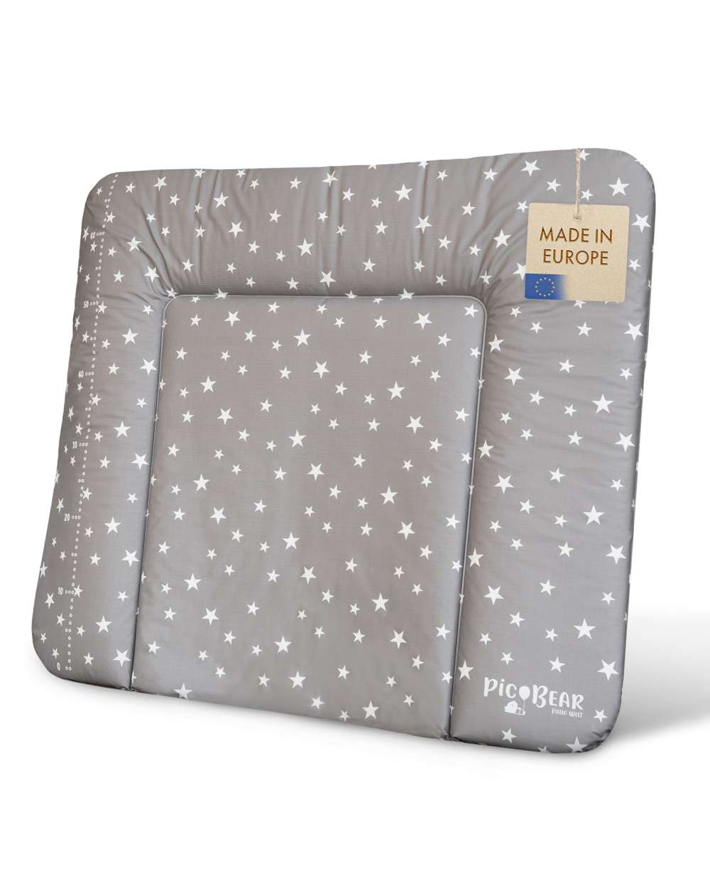 607-A101 pic Bear weiche Wickelauflage HONEY 85 x 72 cm, Sternenhimmel grau-weiss
