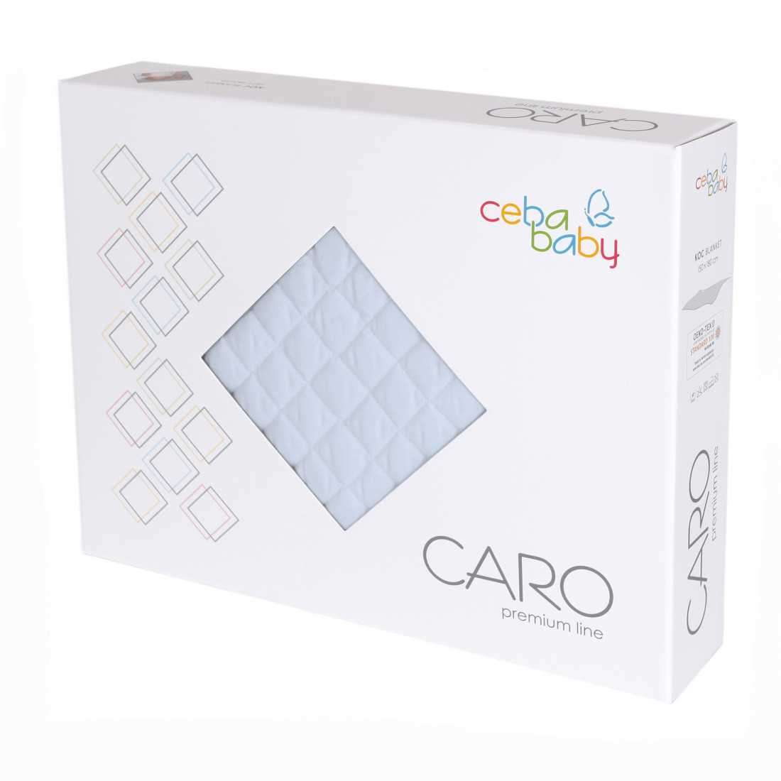 CE-0064 Decke CARO 150 x 180 cm OEKO-TEX® STANDARD 100 zertifiziert Farbe: Blau