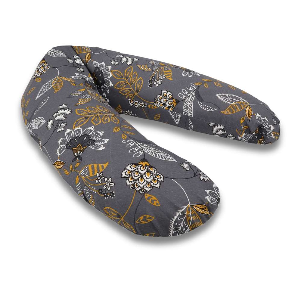 600-913 pic Bear Stillkissen Medium 170 cm, Blumen grau