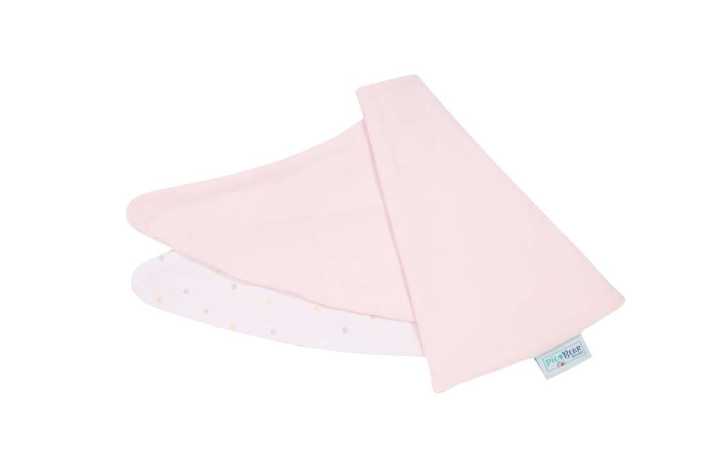 611-E-109G pic Bear Ersatzbezug fuer Stillmond, Punkte Bunt mit Milkypink Jersey